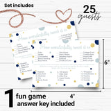 Navy And Gold Baby Shower Game - Candy Bar Matching Activity Cards - Guess The Stages Of Pregnancy And Parenthood - Funny Game For Guests - Royal Prince Little Star Theme - 25 Pack