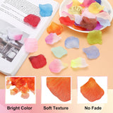 Artificial Rose Petals, 1000Pcs Fake Flowers Silk Petal Decoration Supplies For Romantic Night Wedding Party Event Decor, Gradient Orange