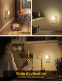 2 Pack Plug In LED Night Lights Dusk to Dawn Sensor Soft White Nightlight for Hallway Bathroom