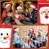 200 Pcs Christmas Paper Cups Xmas Disposable Coffee Cups 9 Oz Santa Snowman Elk Disposable Christmas Paper Drinkware For Tea Beverage Cocoa Cold Hot Drink