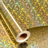 17 In X 32.8 Ft (46.5 Sq.Ft.) Holographic Wrapping Paper Roll, Gold Dots Gift Wrap For Wedding, Birthday, Christmas, Bridal Shower, Valentine'S Day, Baby Shower, Graduation, Disco Party
