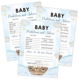 Noah'S Ark Baby Predictions And Advice Cards, Baby Shower Game, Pack Of 30 Game Cards, Gender Neutral Boy Or Girl, Fun Baby Game And Activity - Fa54
