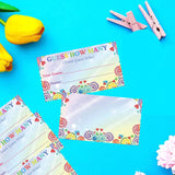 100 Pack Candy Guessing Cards Guess How Many Kisses 2 X 3.5 Inch Guess How Many Tickets For Party Bridal Birthday Party Games For Guests