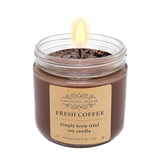 Fresh Coffee Large 12Oz Candle | Freshly Brewed Dark Coffee Fragrance | Warm + Cozy Handcrafted Soy Candle