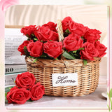 200 Pcs Artificial Roses Realistic Flowers Bulk Real Looking Fake Silk Rose Bouquets With Long Stem Flowers For Wedding Table Centerpieces Bridal Shower Party Home Garden Decor (Red)