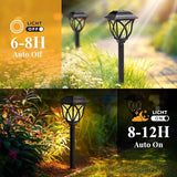 6 Pack Solar Garden Lights Outdoor Waterproof LED Pathway Lights for Yard and Patio