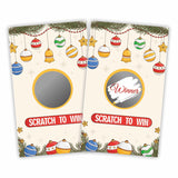 Christmas Scratch Off Game Cards, Christmas Party Game Cards, Festive Holiday Raffle Ticket For Prizes Adults Groups, Xmas Countdown Activities - 40 Pack(Ggk-005)