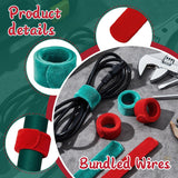 12 Pcs Christmas Wrapping Paper Roll Holder Clips Red Dark Green Holiday Flip Wraps Clamps Plush Covered Metal 1 X 9 Inch Slap Band Poster Holder For Christmas Thanksgiving Gift Wrapping