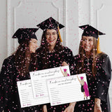 2025 Graduation Advice Card - Blessings And Advice For Girl Graduates, 30 Pink Modern-Style Fill-In Suggestion Cards?With Envelopes?, Graduation Party Decorations? Activity Supplies & Favors - A05