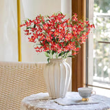 Artifical Lily Flowers Long Stem Artificial Tiger Lily Flowers For Home Hotel Flower Arrangement Party Decor (Orange Red)