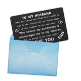 Valentine'S Day Card For Husband, Valentines Husband Gifts From Wife, I Love You Husband Wallet Card