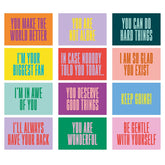 Encouragement Card Pack - Set Of 24 - Bold Bright Modern - Spirituality Positivity Any Occasion - 2 Of Each With Envelopes