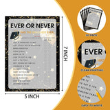 Graduation Party Games - Ever Or Never Game Cards For The Graduate - Graduation Party Decorations 2024 - Gold & Black Grad Celebrations Party Supplies For High School/College - 30 Game Cards(E02)