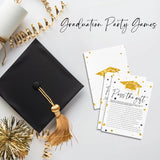20 Pcs Graduation Game Card Class Of 2025, Golden Graduation Cap Pass The Gift Game Card, 2025 Graduation Games For Senior High School College Graduation Party Activities And Decorations - A02