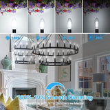 Dimmable E12 LED Candelabra Bulbs 60W Equivalent Daylight White 5000K Chandelier Light Bulbs 12 Pack