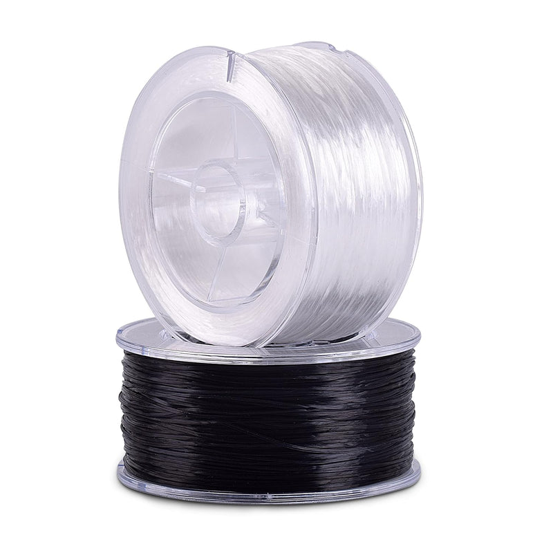 2 Rolls 0.8Mm Flat Stretchy Bracelet Strings With Organizing Case, 180