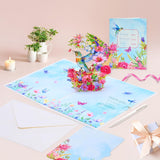 3D Pop Up Card – Hummingbird And Blooming Garden Design | Handcrafted Greeting Card For Wife, Husband, Girlfriend, Mom, Dad, Mother, Father | Heartfelt Gift For Birthday, Get Well, Thank You, Anniversary Or Appreciation