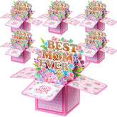 6 Pack Spring Thank You Card Sunflower Pop Up Card Mom Floral Greeting Cards 3D Paper Flowers Bouquet For Mother'S Day Home Women Parents Birthday Wedding Gifts(Flower)