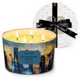 Homelights High Summer Night Scented Candles | 18Oz Soy Candles Industrial Chic 4-Wick Large Candle Jars | Ideal Candle Gifts For Events, Home Decor Stress, Relief & Relaxation
