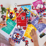 24 Pack Valentines Day Cards For Kids With Keychains And 60Pc Stickers For Valentine'S Classroom Exchange Ideas, Funny Valentine Exchange Cards For Boys Girls Classroom Gifts