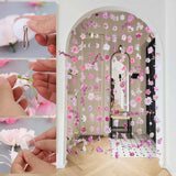 Artificial Hanging Flower Garland 82.6Ft Floral Vines Backdrop Wall For Wedding Party Events Spring Home Garden Decor(Single Piece Is 6.8Ft)-12Pcs Light Pink