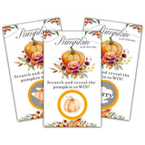 Thanksgiving Day Scratch Off Game Cards - Pumpkin & Turkey Design Fall Harvest Party Game - Halloween/Autumn Themed Party Activities & Supplies Decorations - 50 Pack(08)