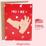 Funny Valentine'S Day Card For Him - Funny Anniversary Cards For Husband Wife - Naughty Dirty Inappropriate Birthday Card For Boyfriend - You + Me Equation Card