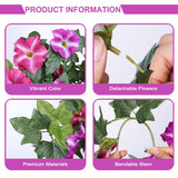 Artificial Flowers For Outdoors 2Pcs Spring Faux Morning Glory Look Real Silk Flowers For Outside Planter Uv Resistant Fake Flowers For Home Garden Balcony Yard Porch Deco