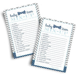 Bow Tie Baby Shower Word Scramble Game - 25 Pack - Fun Baby Boy Shower Games - Little Man Party Designs - Unique Icebreaker & Decor Ideas