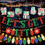 Let'S Get Lit Christmas Banner & Decorations - Friendsmas & Litmas Party Pack