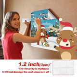 Christmas Party Games For Kids Families, Pin The Nose On The Reindeer Sticker Game Christmas Activities For Kids Adults, Xmas Holiday Party Favors