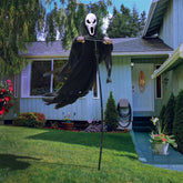 Halloween Scarecrow Ghost Outdoor Decorations, 7.5Ft Halloween Rotatable Flying Ghost Home Decoration for Outdoor Garden, Porch, Yard
