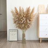 12 Stems 46 Inch Tall Pampas Grass Decor - Large Fluffy Dried Pompas Grass For Floor Vase - Rustic Wedding, Baby Shower, Party, Farmhouse, Boho Home Decor…