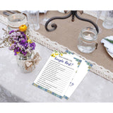 Blue Tiles And Lemons Who Knows The Couple Best Game For 30 Guests With Game Cards, Lemons Bridal Shower Game, Modern Bridal Shower Decorations, Wedding Shower Or Bachelorette Party Supplies - 02