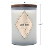 Moon Dust Scented Jar Candle, Rebel Collection, 2 Wick, Blue, 22 Oz - Up To 120 Hours Burn