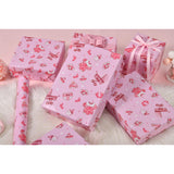 Baby Shower Wrapping Paper, 17" X 16.4 Ft – Cute Clothes, Bottles, And Footprints Design – Pink Baby Girl Gift Wrap(Pink Girl)