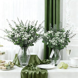110 Pcs Real Touch Baby'S Breath & Eucalyptus Stems Mixed Bulk - 30 Artificial Baby Breath Flowers + 80 Faux Silver Dollar Eucalyptus Leaves For Wedding Bouquets, Centerpieces, Diy Floral Arrangement