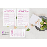 Who Knows The Bride Best Game, Bridal Shower Questionnaire Cards, Pink Wedding Game, How Well Do You Know The Bride, Bridal Shower Games, Bachelorette Party Games -Wktb03