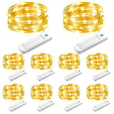 10 Pack Fairy Lights Battery Operated With Timer, 10 Ft 30 Led String Lights Indoor Outdoor, 8 Modes Waterproof Twinkle