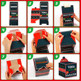 68Pcs Christmas Ugly Sweater Party Voting Cards Sets Supplies With Contest Ballot Box Voting Cards Award Sashes Medal Badges Trophy Games Decorations For Winter Xmas Holiday New Year Party Favors