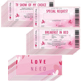 20 Pcs Love Coupons For Him Or Her Valentine'S Couples Coupons Book Romantic Gift I Owe You Cards Sweetest Gifts For Valentines, Birthdays, Anniversary, Husband Boyfriend Girlfriend