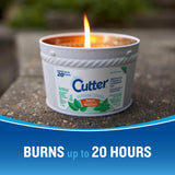 Cutter Candle, Outdoor Soy Wax Candle Made with Real Citronella Oil and Cornmint Oil Reduces The Presence of Mosquitoes with A Light, Fragrant Citronella and Mint Scent, 11 Ounces