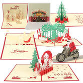 Christmas Cards Xmas Pop Up Cards,3D Christmas Card Handmade Thank You Greeting Cards with 7 Envelopes for Holiday PostCards Christmas Valentine's Day Gifts(7Pcs,E)