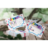 30 Valentine Cards, Printed Color My World Valentines, Valentine'S Card With Watercolor Paint, Valentines Day Family Activities Crafts(A06D)