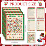130Pcs Christmas Party Games Cards Set Xmas Trivia Pictionary Word Search Scramble Christmas I Spy Games Fun Holiday Activity For Family Friend Group Winter Xmas Holiday Party Supplies (Vintage)