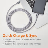 10FT 60W USB C to USB C Fast Charging Cable for iPhone 16 15 Samsung Galaxy iPad MacBook