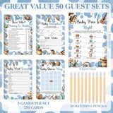 321 Pcs Cowboy Baby Shower Decorations Party Games A Cowboy Is On The Way Bingo Price Guess Don'T Say The Word Who Mom Game For Western Rodeo Baby Shower Gender Reveal Party Favors