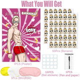 Bridal Shower Bachelorette Party Games Pin The Banana On The Hunk Bachelorette Party Games Wedding Engagement Girls Night Pin The Banana Game 60 Stickers Includes Large Poster Single Girl Party Night