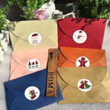 360Pcs Assorted Christmas Buffalo Plaid Stickers For Candy Goodie Envelopes Cards, Round Christmas Envelope Seals Gift Present Wrap Decoration