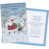 - Granddaughter Christmas Card - Made In Chicago - From Grandma, Grandpa, Grandparents - Large Card Opens To 10" X 7.75" - Packaged In Extra Sturdy Mailer - 1016
